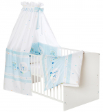 Комплект белья из 4-х предметов Schardt Birdy — белый/голубой