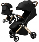 Прогулочная коляска Amarobaby Handy — черный/золотой