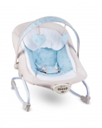 Шезлонг баунсер Lionelo Zoe — голубой