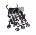 Коляска для двойни Patron Atlas Duplex — silver grey