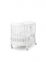 Детская кроватка Erbesi Mirtillo овальная — Белый