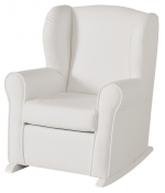 Кресло-качалка Micuna Mini Wing/Nanny — White/White Leatherette