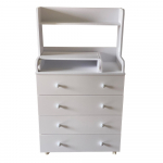 Пеленальный комод Антел Ульяна (1) ЛДСП 800/4 с полкой — Белый