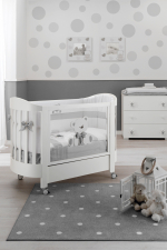 Детская кроватка Erbesi Tato Ovale — Белый/Серый