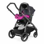 Автокресло Peg Perego Primo Viaggio SL на шасси Book S (шасси White/Black) — Bloom Pink
