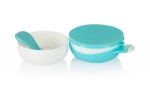Набор посуды для кормления Farlin (глубокая тарелочка, ложка) — Голубой