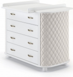 Детский пеленальный комод Gandylyan "Тиффани" — белый (ромбы)