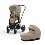 Коляска 2 в 1 Cybex Priam IV (шасси Rosegold) — Cozy Beige
