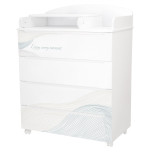 Комод Indigo Green Line с узким пеленальным столиком, ЛДСП, МДФ  — Волна