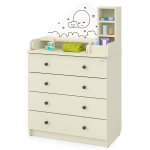 Комод АТОН Сириус ALF 804 ЛДСП трансформер с шариковыми направляющими — Слоновая кость