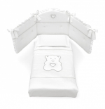 Комплект постельного белья Erbesi Tiffany (3 предмета) — White (белый)