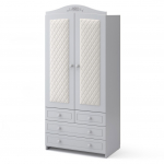 Шкаф Gandylyan двухдверный "Тиффани" — Белый (ромбы)