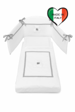 Комплект постельного белья Erbesi Dudu (3 предмета) — Белый/серый