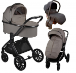 Коляска 3 в 1 Amarobaby Motus Premium Ecco — мокко