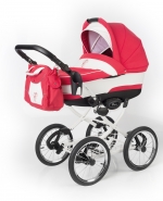 Коляска для новорожденных Esspero Classic (шасси White) — Red Lux