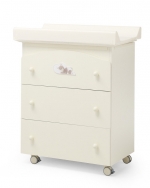 Пеленальный комод с ванночкой Erbesi Dormiglione — Ivory (слоновая кость)