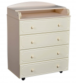 Пеленальный комод КЕДР Victoria 804 МДФ — Слоновая кость