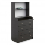 Пеленальный комод Атон КР 80 К/4 ЛДСП, с полкой — Венге