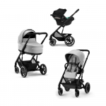 Коляска 3 в 1 Cybex Balios S Lux BLK — Lava Grey