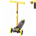 Самокат трехколесный Y-SCOO RT TRIO DIAMOND 120 Monsters 1 высота — yellow Zerro