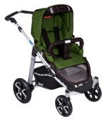 Коляска 2 в 1 Patron Fenix 4C-S (серебряная рама) — tweed pea green 666