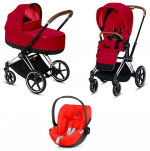 Коляска 3 в 1 Cybex Priam III (шасси Chrome) — True Red