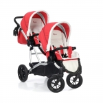 Коляска для двойни Esspero Duetto (шасси Grey) — Red Lux