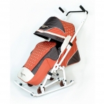 Санки-коляска RT СКОЛЬЗЯШКИ "Мозаика" — терракотовый-коричневый-светло-бежевый