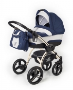 Коляска для новорожденных Esspero I-Nova (шасси Beige) — Navy Grey