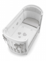 Комплект постельного белья Erbesi Ariel (3 предмета) — белый/серый