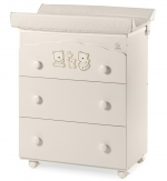Пеленальный комод Italbaby Happy Family (3 ящика) — Крем