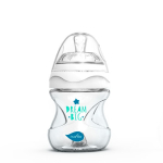 Антиколиковая бутылочка Nuvita 6013 Glass Collection 140мл, стекло — белый/зеленый